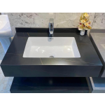 bàn đá 2 tầng đen