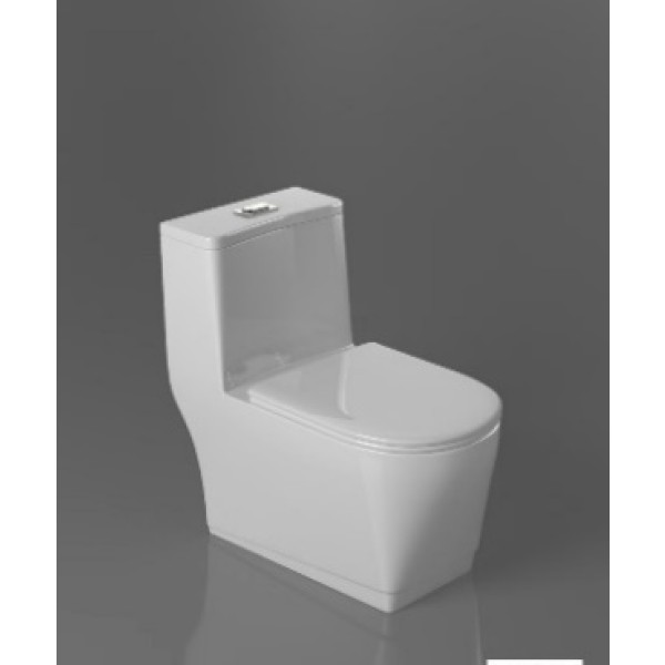 Bồn cầu bệt vuông kẻ vành nắp UF