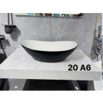 lavabo thuyền đen trắng