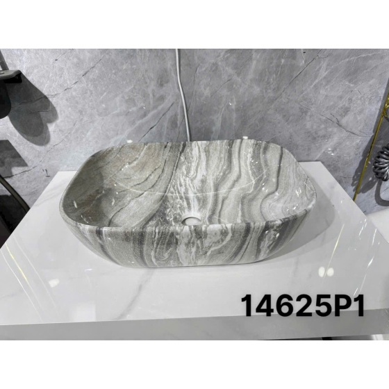 lavabo vân đá xám