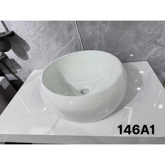 lavabo tròn trắng A1