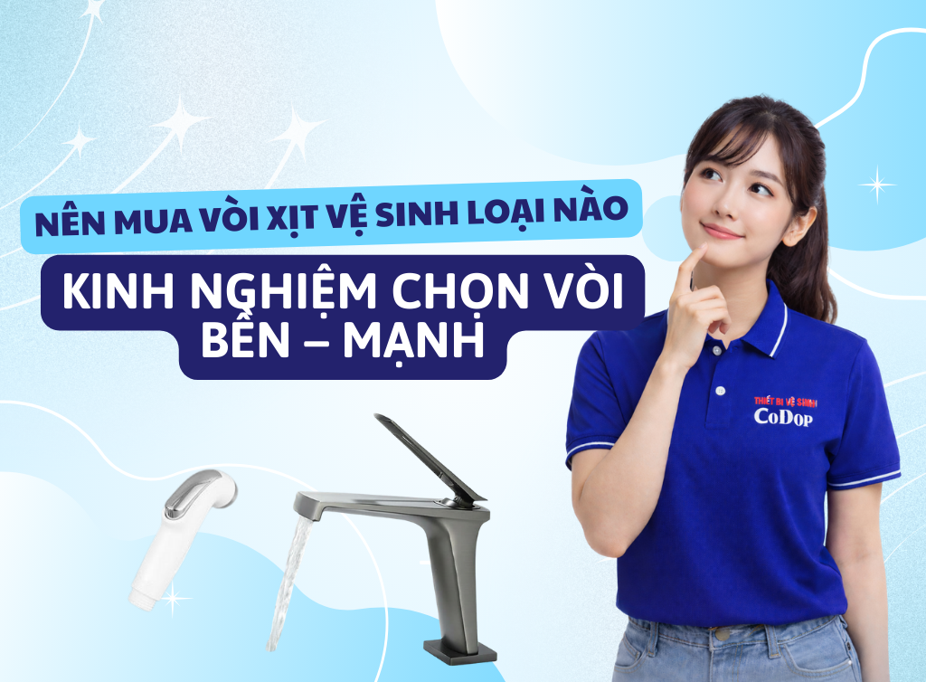 Nên mua thiết bị vệ sinh loại nào tốt? Kinh nghiệm chọn mua từ CODOP